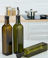 Bouteille vide en verre de 500 ml, pot à huile, séparateur d'huile pour la cuisine, pour le vin, la sauce soja, le vinaigre