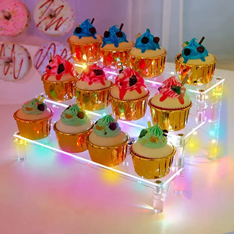 3 Tier Plank Cake Pop Stand Acryl Display Plank Cake Stand Multifunctionele En Duurzaam Lucite Stand Voor Desserts