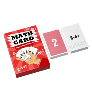 Tarjetas de aprendizaje de matemáticas educativas Montessori para bebés clásicas, tarjetas Flash personalizadas, tarjetas Flash educativas para niños