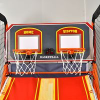 Vente chaude, jeu d'arcade de basket-ball électronique portable, pliable, réglable, à double tir, simulateur de tir