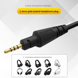 Cable de Resorte para Auriculares Pioneer CUE1 HDJ-X7 CX S7 X5 BT, Cable de Monitoreo para DJ, Cable de Auriculares ZS0297, Cable de Cobre Desnudo - Product Image 3