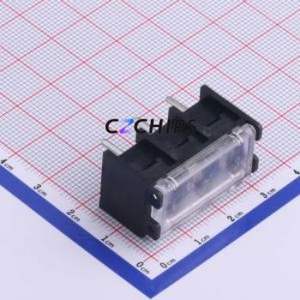 JL950M-95003B01 Barrier Terminal Block Through hole Component (THT),P=9.5mm Connector With Cover Plate 9.5mm 1x3P Straight Pin - Product Image 1