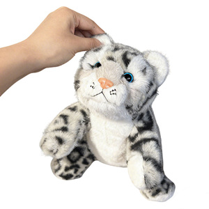 100 pièces, faible MOQ, haute qualité, animaux sauvages réalistes, léopard des neiges, jouets en peluche - Product Image 3
