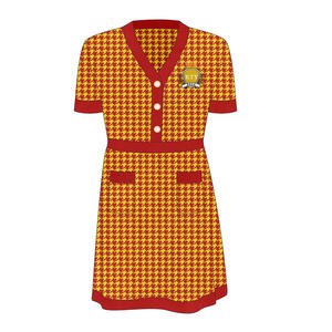 فستان ميدي أنيق محبوك بنمط هاوندستوث جديد لخريف <span class=keywords><strong>2026</strong></span>، فستان نسائي عصري بأكمام قصيرة، فستان كاجوال للحفلات - Product Image 3