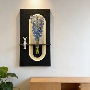 Decoración de Hogar de Lujo, Producción Artesanal, Estilo Medieval, Pintura Artística 3D en Piedra Arenisca, Plantas Hidropónicas, Pintura Luminosa, Murales LED - Product Image 2