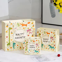 Sacs cadeaux en papier imprimés avec des motifs d'animaux personnalisés, avec poignée, pour les fêtes d'anniversaire des enfants, les fêtes de naissance, les emballages de cadeaux