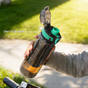PINKAH Nouvelle bouteille d'eau sport en Tritan de 780 ml (26 oz) avec infuseur à thé et corde, gobelet isotherme pour le camping, la randonnée et le cyclisme en extérieur - Product Image 3