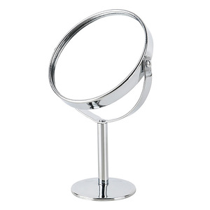 Double-Sided Desktop Makeup Mirror Stainless Steel Round <b>Rotating</b> Mirror For Office Dormitory <b>Desk</b> - Product Image 4
