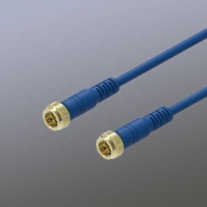 De alto rendimiento <span class=keywords><strong>RG</strong></span>-<span class=keywords><strong>59</strong></span>/<span class=keywords><strong>U</strong></span> Kabel F-conector tipo F-pin coaxial Kabel para CATV/VCR/ por satélite - Product Image 1