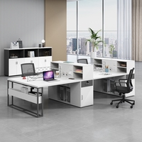 Table de séparation de bureau Bureau du personnel Bureau de travail Bureau de travail ensemble table et chaises modulaires Mobilier de bureau