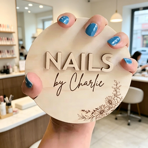 Support photo 3D découpé au laser pour ongles, panneau <span class=keywords><strong>de</strong></span> présentation rond personnalisé pour manucure, accessoire photo portable pour <span class=keywords><strong>salon</strong></span> <span class=keywords><strong>de</strong></span> manucure, personnalisable - Product Image 6