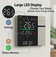 Termostato Inteligente Tuya con WiFi, Control Remoto por Aplicación, 3 Modos de Ciclo, Ahorro de Energía, Protección Anticongelante, OEM