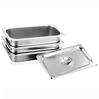 Lebensmittel qualität SS201/304 Material Hotel buffet Ausrüstung 1/3 Größe Dampf tisch pfanne Gastro norm GN Pfanne