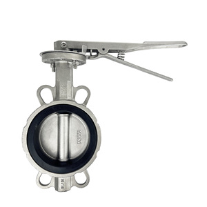 Vanne papillon en acier inoxydable 316 DN50-DN300 PN10 PN16 avec siège EPDM/NBR, à brides, à souder, à commande manuelle, à vis sans fin, CE, haute performance - Product Image 1