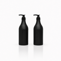 Flacon de lotion blanc en HDPE de 300 ml (10 oz) avec pompe noire, rechargeable, vide, distributeur de savon pour les mains, pour la décoration de la salle de bain