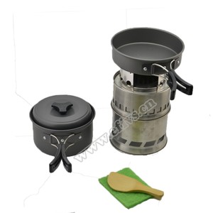 3-5 Người Ngoài Trời Cắm Trại Đồ Nấu Nướng Lộn Xộn <span class=keywords><strong>Kit</strong></span> Nấu Ăn Pot Pan Đi Bộ Đường Dài Thiết Bị Di Động Ngoài Trời Bộ Sự Sống Còn - Product Image 6