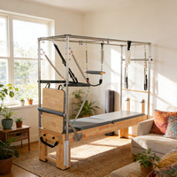 Reformer de Pilates Tres en Uno de Madera de Roble con Personalización, para Entrenamiento de Mejora de la Flexibilidad