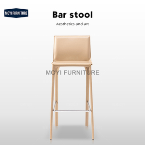 MOYI <span class=keywords><strong>Bar</strong></span> Restaurant Design Tabourets <span class=keywords><strong>de</strong></span> <span class=keywords><strong>bar</strong></span> avec cadre en acier et revêtement en cuir - Product Image 2
