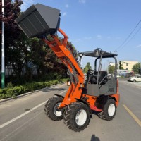 Mini-chargeuse sur pneus diesel 4x4, livraison gratuite directement de l'usine, petite chargeuse pour travaux de construction