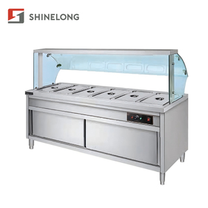 Commercial 6-<b>Pans</b> Buffet Warmer Table 304 Stainless Steel Food Bain Marie for Hotel Premium 304 Stainless Steel Constructed With - Product Image 1