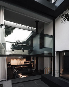 Fenêtre coulissante verticale à moteur électrique au design moderne Smart automatique pour balcon villa cadre en alliage d'aluminium écran pliant - Product Image 3