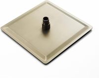 Pommeau de douche carré haute pression en acier inoxydable 304 doré brossé – Expérience de douche confortable, utilisation à basse pression pour toilettes, simple