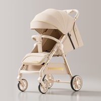 2025 Poussette bébé pliable légère avec auvent et roues antichoc-Poussette de voyage portable
