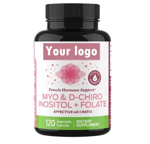 Supplément d'inositol-myo-inositol et d-chico Inositol Plus Folate et vitamine D-Ratio 40:1 idéal-équilibre hormonique et sain