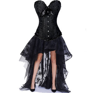 Ecowalson-Corset sexy Steampunk pour femme, corset <span class=keywords><strong>médiéval</strong></span> victorien gothique, jupe irrégulière, corset de fête de mariage - Product Image 3
