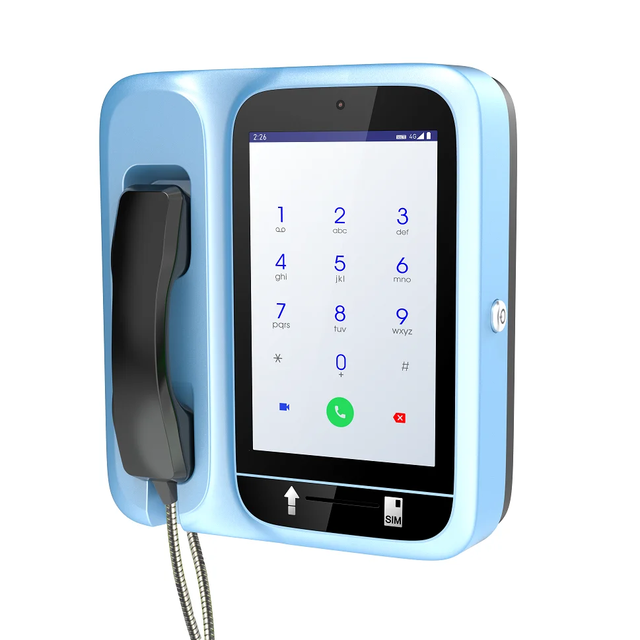 Android 11 School Outdoor Face Recognition 10 Inch Large Screen 4G LTE Wireless Desktop Smart Video Public Telephone Payphone