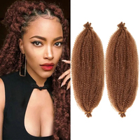 Expédition Rapide Prix Usine 24 Pouces Cheveux Tressés Marley Extensions en Vrac pour Femmes Africaines Cheveux Afro Kinky Bouclés pour Tresses