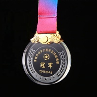 Trofeos de Cristal al por Mayor de Fábrica, Medallas y Placas Personalizadas con Grabado Láser 3D, Medallas Deportivas de Cristal con Cinta