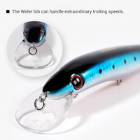 NOBEY Leurres Wobblers d'Appât Dur pour Pêche en Eau Salée, Hyperacoustiques, à Plongée Profonde, avec Yeux 3D, Type Minnow, Matériel de Pêche