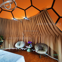8M 10M en forme de nid d'abeille en verre dôme maison glamping Igloo tentes d'hôtel
