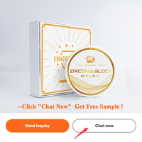 Bloc de zircone dentaire multicouche 4D Plus 98 mm 95 mm Disque de zircone dentaire CADCAM Disque de céramique dentaire vierge
