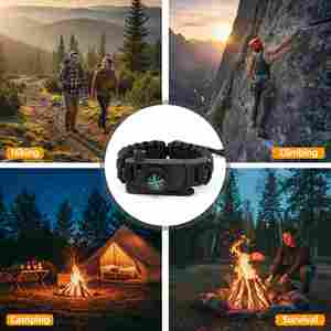 बैयुहेंग पोर्टेबल मल्टी टूल उत्तरजीविता किट पोर्टेबल आउटडोर कारबिनर पार्कॉर्ड ब्रेसलेट - Product Image 5