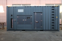 Groupe électrogène diesel conteneurisé 1000 kW 1250 kVA, étanche, pour extérieur, faible consommation de carburant, usage intensif, pour alimentation de secours sur site éloigné