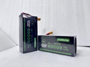 고용량 40000mAh 10C 리포 배터리 <span class=keywords><strong>6S</strong></span> 12S <span class=keywords><strong>22.2V</strong></span>/44.4V 산업용 드론 UAV FPV 장시간 비행용 - Product Image 1
