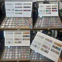 Ensemble de 24 poudres magiques effet miroir Aurora, 70 couleurs, ensemble de poudres acryliques, affichage des couleurs, pigment doux, poudre chromée, vente en gros, emballage en boîte cadeau