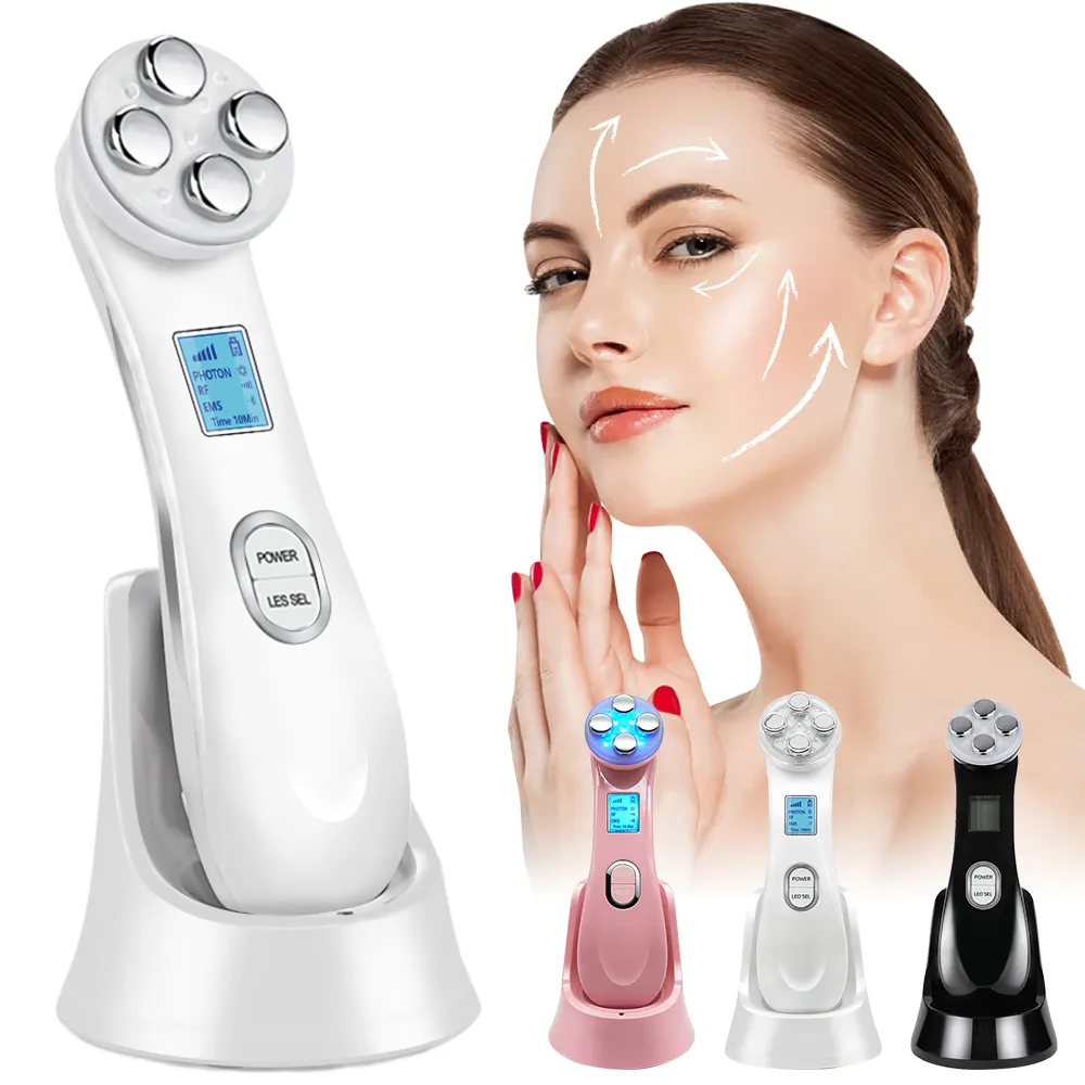 Masajeador Facial de radiofrecuencia para el estiramiento de la piel, dispositivo de belleza para uso doméstico de fotones Ems, máquina de belleza Rf