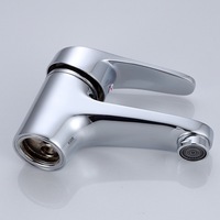 Robinet de lavabo moderne monotrou chaud/froid avec cartouche céramique et capteur sans contact à débit contrôlé