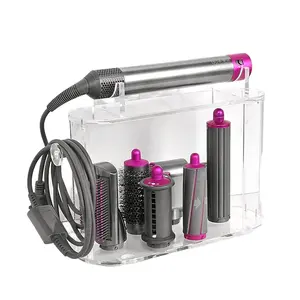 Dyson airwrap Styler Phụ kiện Lưu trữ chủ Acrylic 6 lỗ Countertop Organizer đứng dài thùng file đính kèm kệ trưng bày