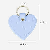 Schattig creatief hartvormig sleutelhanger van PU leer, gepersonaliseerd hartvormig hangend ornament voor tassen, metalen sleutelketting, op maat gemaakte groothandels cadeau-accessoire