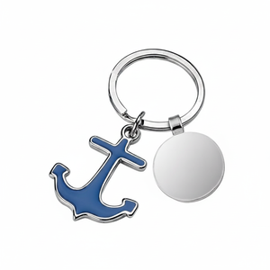 Portachiavi Personalizzato con Ancora Blu in Metallo, Prodotto con Logo Personalizzato - Product Image 2