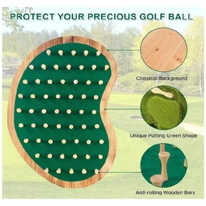 Estante de madera para colgar en la pared, para guardar pelotas de golf, de 5 niveles, con forma irregular, para dormitorio y sala de estar - Product Image 5