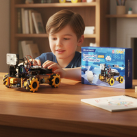 Kit de Robot con IA Visual ACEBOTT OEM ODM para Coche, Juego de Bricolaje para Adultos y Niños, Codificación DIY, ESP32 WIFI APP 4WD, Robot Educativo STEM con IA para Aprender con Arduino