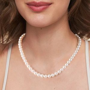 שרשרת פניני מים מתוקים טבעיים אלגנטיים 6 מ\"מ עם סוגר נירוסטה - תכשיט מתנה יוניסקס - Product Image 6