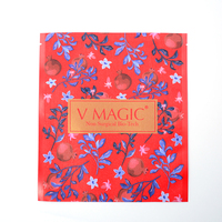 ZHONGBAO Sachet d'emballage cosmétique imprimé sur mesure à trois soudures latérales avec encoche de déchirement facile pour masque facial
