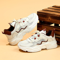 Chaussures de sport tendance à semelle épaisse, style couple, chaussures de papa, maille respirante et confortable, lacets, chaussures décontractées de plein air, chaussures de course