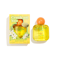 KOSY MOSY Parfum longue tenue EDP Jasmin Yuzu Kumquat pour femme, portable, 50 ml, parfum boisé musqué